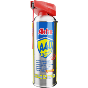 Akfix A40 200 ml – korozijos inhibitorius, tepalas ir daugiafunkcis apsauginis aerozolinis purškalas Akfix A40 200 ml – korozijos inhibitorius, tepalas ir daugiafunkcis apsauginis aerozolinis purškalas