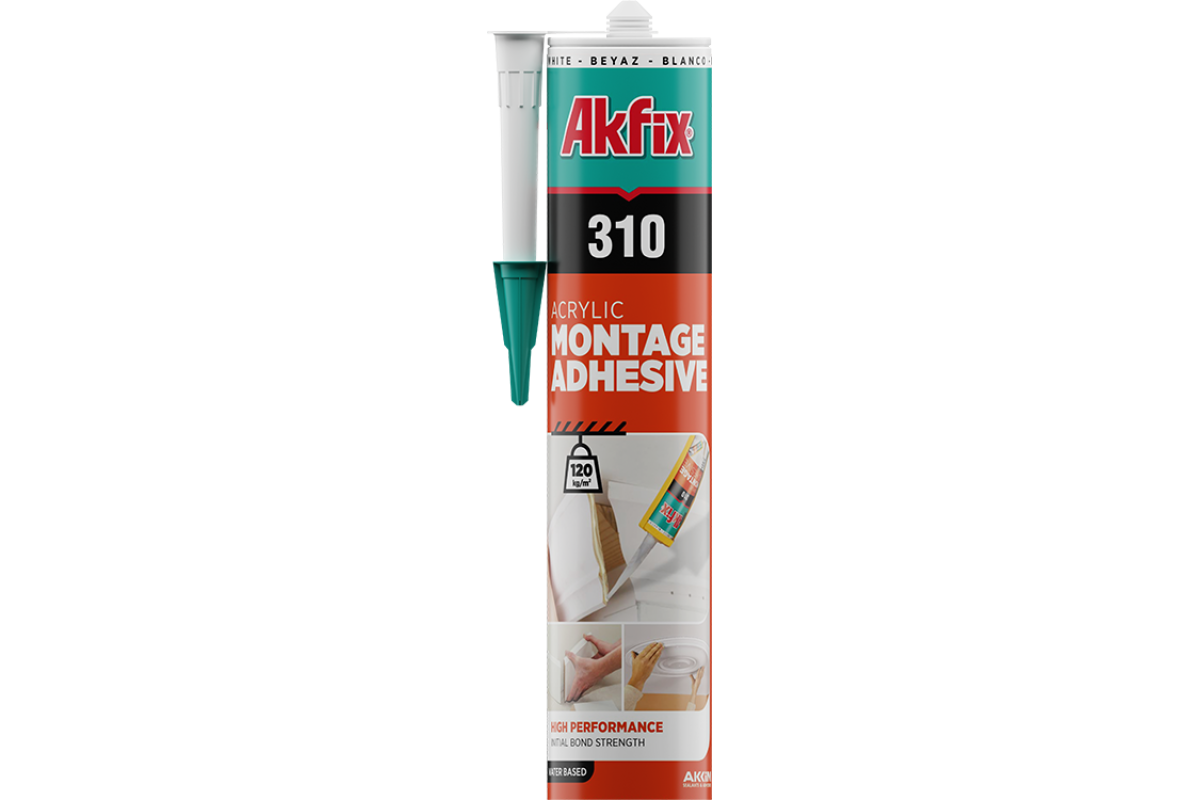 310 Montavimo klijai, vandens pagrindu, dažomi, 310ml 310 Montavimo klijai, vandens pagrindu, dažomi, 310ml