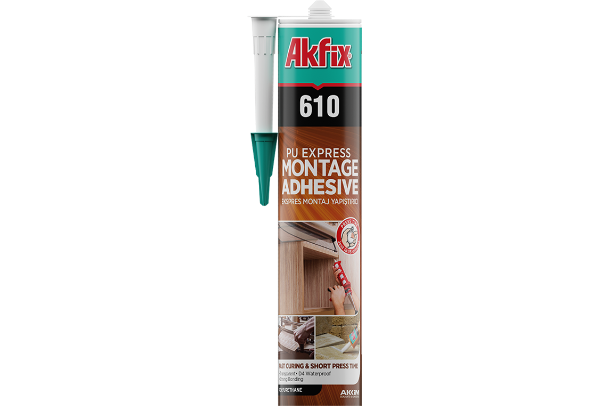 610 PU Express Montage greito montavimo poliuretaniniai klijai (skaidrūs) 310ml 610 PU Express Montage greito montavimo poliuretaniniai klijai (skaidrūs) 310ml